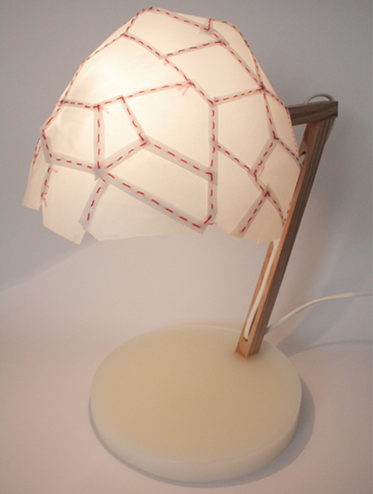 wax - Lampe cire cellulose avec couture